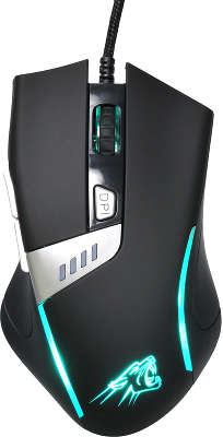 Мышь игровая USB Oklick 885G Panther 4000 dpi, чёрная/серебристая
