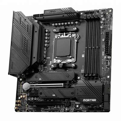 Материнская плата MSI MAG B650M MORTAR WIFI B650, AM5, 4*DDR5, 2*PCIEx16, 1*PCIEx1, 2*M.2, 2*TypeC, 3*USB3.2Gen2, 6*USB3.2Gen1, 4*USB2.0, 6*SATA3.0, 2.5G, DP, HDMI, M-ATX, RTL