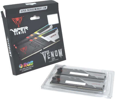 Набор памяти DDR5 DIMM 2x32Gb DDR5600 Patriot Memory Viper Venom RGB (PVVR564G560C40K)