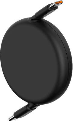 Кабель Baseus Free2Draw Mini 100W USB-C to USB-C скручивающийся, 1 м, Black [P1036450011100]