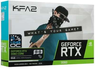 Видеокарта KFA2 NVIDIA nVidia GeForce RTX 3060 CORE 8Gb DDR6 PCI-E HDMI, 3DP