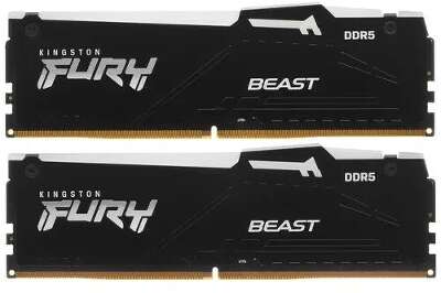 Набор памяти DDR5 DIMM 2x8Gb DDR5600 Kingston Fury Beast Black RGB (KF556C40BBAK2-16)