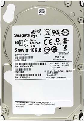 Жёсткий диск SAS 2,5" Seagate 600Gb, ST600MM0006, Savvio 10K.6, 10000 rpm, 64Mb buffer