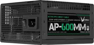 Блок питания Formula ATX 600W AP-600ММ 80 PLUS WHITE (20+4pin) APFC 120mm fan 6xSATA RTL