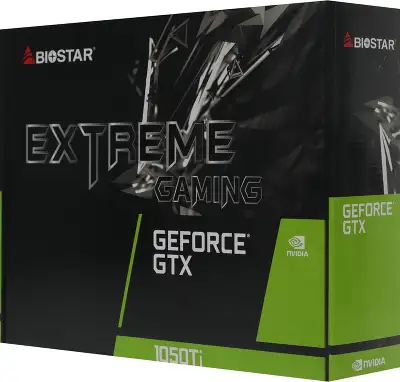 Видеокарта Biostar PCI-E 3.0 GTX1050Ti-4GB NVIDIA GeForce GTX 1050TI 4Gb 128bit GDDR5 1291/7008 DVIx1 HDMIx1 DPx1 HDCP Ret