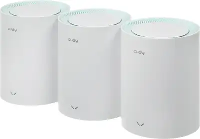 Бесшовный Mesh роутер Cudy M1500 (M1500(3-PACK)) AX1500 10/100/1000BASE-TX белый