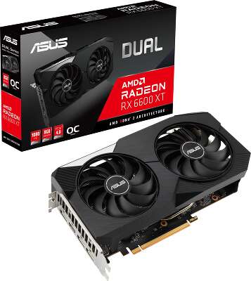 Видеокарта ASUS AMD Radeon RX 6600 XT Dual 8Gb DDR6 PCI-E HDMI, 3DP