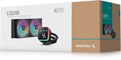 Система водяного охлаждения Deepcool LQ240 ARGB Soc-AM5/AM4/1200/1700/1851 черный 4-pin 38.71dB Al LCD 300W 1530gr Ret (R-LQ240-BKLSMW-G-1)