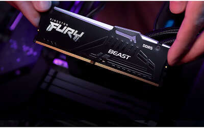 Память оперативная/ Kingston 32GB 5600MT/s DDR5 CL36 DIMM FURY Beast RGB EXPO