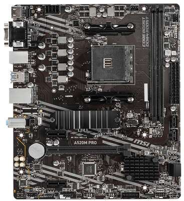 Материнская плата MSI A520M PRO (AM4/A520/2xDDR4/mATX/RAID/HDMI, DP, VGA) (A520M PRO)