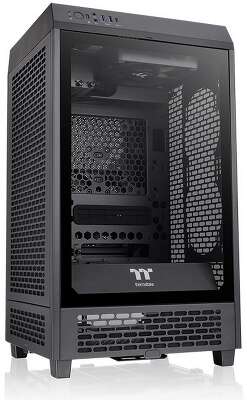 Корпус Thermaltake The Tower 200/Black/Win/SPCC/Tempered Glass*1/CT140 Fan*2/Color Box