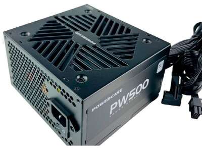 Powercase PW500 (80 Plus, ATX 2.31, 500W, APFC, DC-DC, 120mm Fan) / PS-500W-DC