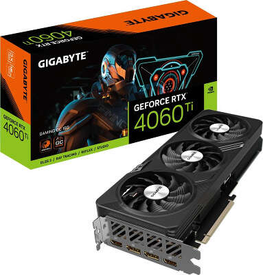 Видеокарта GIGABYTE NVIDIA nVidia GeForce RTX 4060Ti GAMING 16Gb DDR6 PCI-E 2HDMI, 2DP