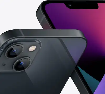 Смартфон Apple A2633 iPhone 13 128Gb 4Gb темная ночь моноблок 3G 4G 1Sim 6.1" 1170x2532 iOS 16 12Mpix 802.11 a/b/g/n/ac/ax NFC GPS GSM900/1800 GSM1900 Protect