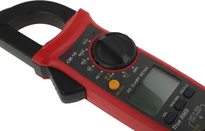 Клещи токоизмерительные RGK CM-10 цифр. измер.ток:переменный/постоянный красный/черный (776417)