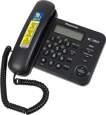 Телефон проводной Panasonic KX-TS2356RUB черный