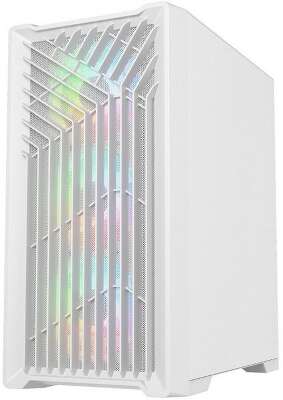 Корпус Powercase Корпус Powercase Mistral Micro X4W, Tempered Glass, 4х 120mm 5-color fan, белый, mATX CMMXW-L4