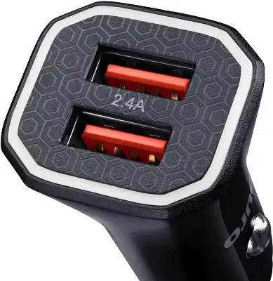 Автомобильное зар./устр. Buro BUCM1 18W 3A (QC) 2xUSB универсальное черный (BUCM18P200BK)