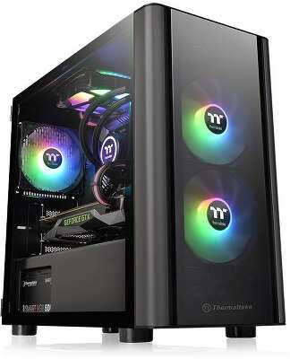 Корпус Thermaltake V150 TG черный без БП mATX 3x120mm 3x140mm 2xUSB2.0 1xUSB3.0 audio bott PSU