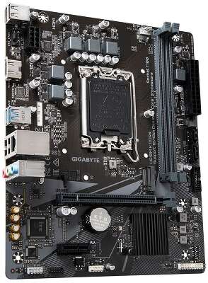 Материнская плата Gigabyte H610M K DDR4, RTL Socket 1700, Intel®H610, 2xDDR4-3200, HDMI, 1xPCI-Ex16, 1xPCI-Ex1, 2xSATA3, 1xM.2, 8Ch Audio, GLan, (4+2)xUSB2.0, (2+2)xUSB3.2, mATX, RTL {10}