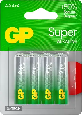 Комплект элементов питания AA GP Super Alkaline (8 шт в блистере)