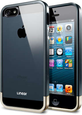 Чехол-бампер Spigen SGP Liner Crystal Metal для iPhone 5/5S, Metal Slate [SGP10044]