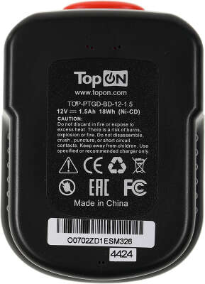 Батарея аккумуляторная TopON TOP-PTGD-BD-12-1.5 12В 1.5Ач NiCd (102040)