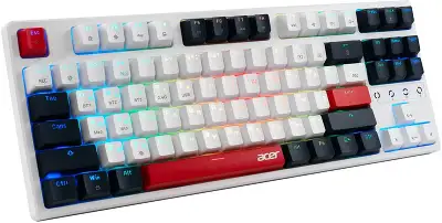 Клавиатура Acer OKR302 механическая белый USB беспроводная BT/Radio Multimedia for gamer для ноутбука LED (ZL.KBDEE.016)