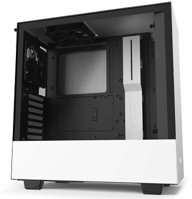 Корпус NZXT H510 White/black, белый, ATX, Без БП (CA-H510B-W1)