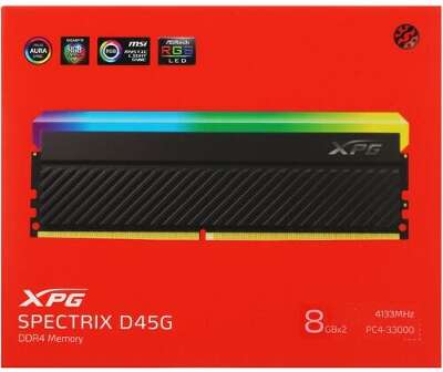 Набор памяти DDR4 DIMM 2x8Gb DDR4400 ADATA XPG Spectrix D45G RGB Gaming Memory (AX4U44008G19K-DCBKD45G)
