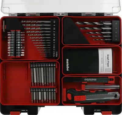 Дрель-шуруповерт Metabo Powermaxx BS Basic Set с набором оснастки аккум. патрон:быстрозажимной (кейс в комплекте) (600080880)
