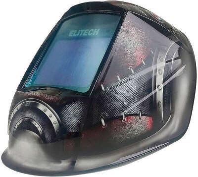 Маска сварщика Elitech E0912.006.00 филь.:хамел. см.экр.100x80мм черный