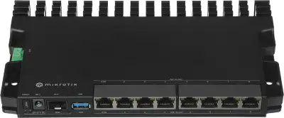Маршрутизатор MikroTik RB5009UPr+S+IN 10/100/1000 компл.:устройство/крепления/адаптер черный