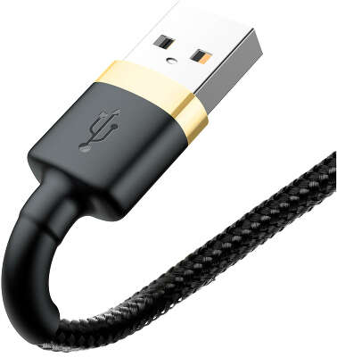 Кабель Baseus USB to Lightning, 2 м, Black/Gold [CALKLF-CV1]