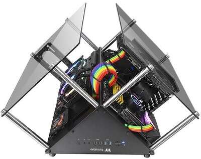 Корпус Thermaltake Core P90, черный, mATX, Без БП (CA-1J8-00M1WN-00)