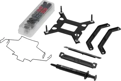 Устройство охлаждения(кулер) ID-Cooling Frozn A410 Soc-AM5/AM4/1200/1700/1851 черный 4-pin 29.85dB Al+Cu 220W 720gr Ret (FROZN A410 BLACK)