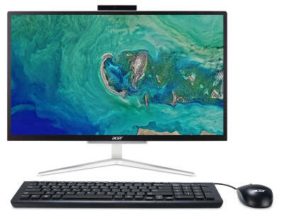 Моноблок Acer Aspire C22-820 21.5" FHD Silver J5005/4/1000/WF/BT/Cam/Kb+Mouse/W10,серебристый