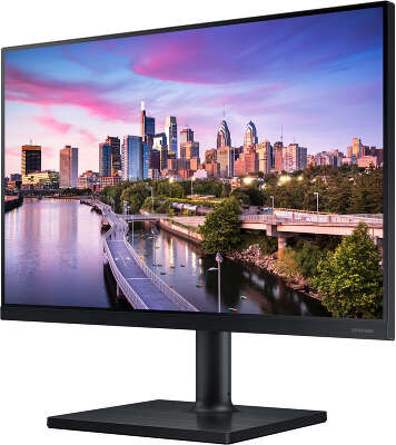 Монитор Samsung 24" F24T450GY черный IPS LED 16:10 DVI HDMI M/M матовая HAS Piv 250cd 178гр/178гр 1920x1200 75Hz DP FHD USB 5.5кг