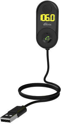 Автомобильный FM-модулятор Ritmix FMT-B400 черный MicroSD BT USB (80000850)