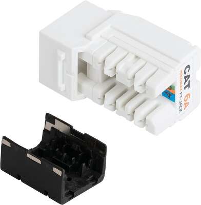 Модуль-вставка NIKOMAX типа Keystone, Кат.6а (Класс Eа), 500МГц, RJ45/8P8C, FT-TOOL/110/KRONE, T568A/B, неэкранированный, белый, гарантия: 5 лет расширенная / 25 лет системная