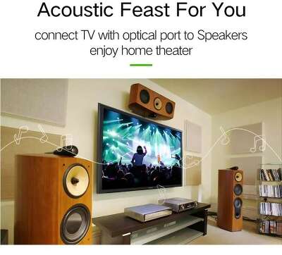 Кабель UGREEN AV108 (10540) Toslink Optical Male To Male Audio Cable. Длина: 2м. Цвет: серебристо-черный