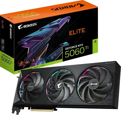 Видеокарта Gigabyte PCI-E 5.0 GV-N506TAORUS E-16GD 1.0 NVIDIA GeForce RTX 5060TI 16Gb 128bit GDDR7 2722/28000 HDMIx1 DPx3 HDCP Ret