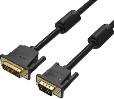 Кабель Vention DVI-I Dual link 24+5M/VGA 15M с ферритовым фильтром - 3м.
