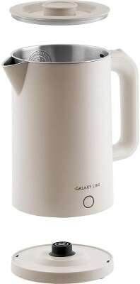 Чайник электрический Galaxy Line GL 0362 1.7л. 2200Вт бежевый (корпус: нержавеющая сталь/пластик)