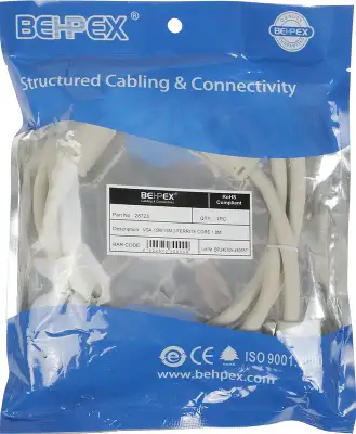 Кабель VGA (m) VGA (m) 1.8м феррит.кольца серый