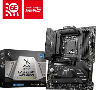 Материнская плата ATX LGA1700 MSI MAG B760 TOMAHAWK WIFI DDR4