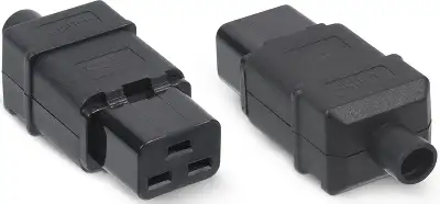 Вилка Cabeus IEC-320-C19 черный