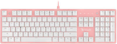 Клавиатура A4Tech Bloody B800 Dual Color механическая розовый/белый USB for gamer LED