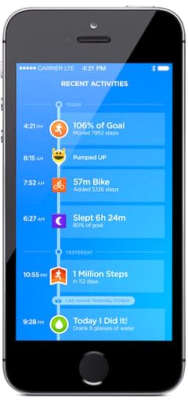 Спортивный браслет Jawbone UP24 для iPhone, размер L, черный [JAW-JL01-52L]