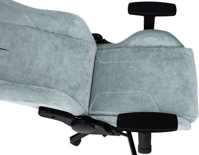 Кресло игровое Knight N1 Fabric серо-голубой Light-28 с подголов. крестов. металл